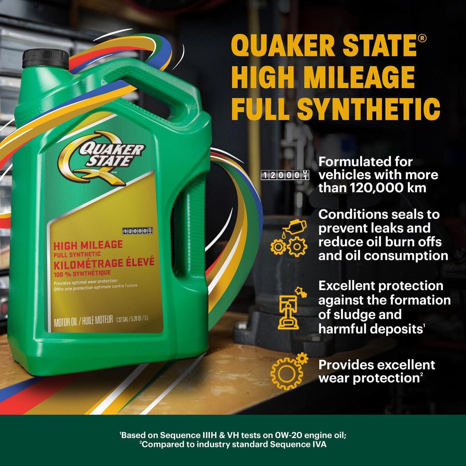 Quaker State High Mileage Full Synthetic SAE 5W-30 Motor Oil