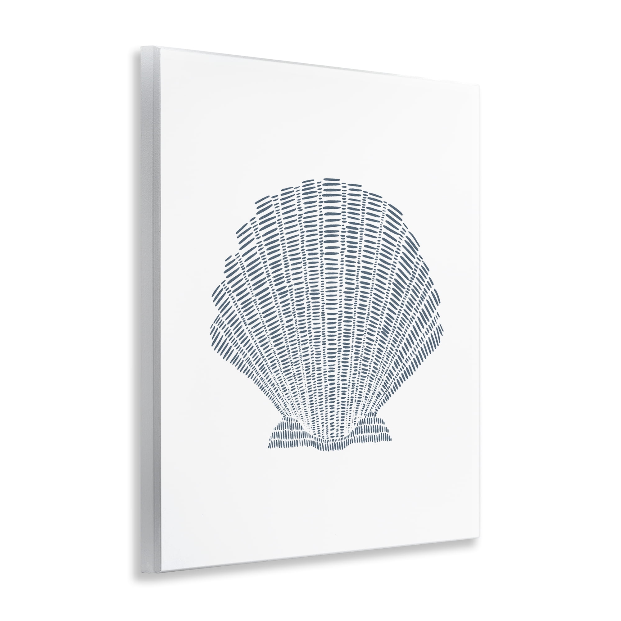 Stupell Industries Minimal Sea Shell Coastal Painting Unframed Art Print Wall Art, 11 x 14