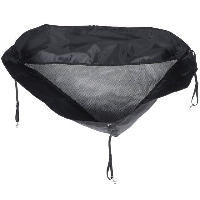 HLONK Mangeoire d'Angle pour Chevaux avec Fond en Maille et Sangle