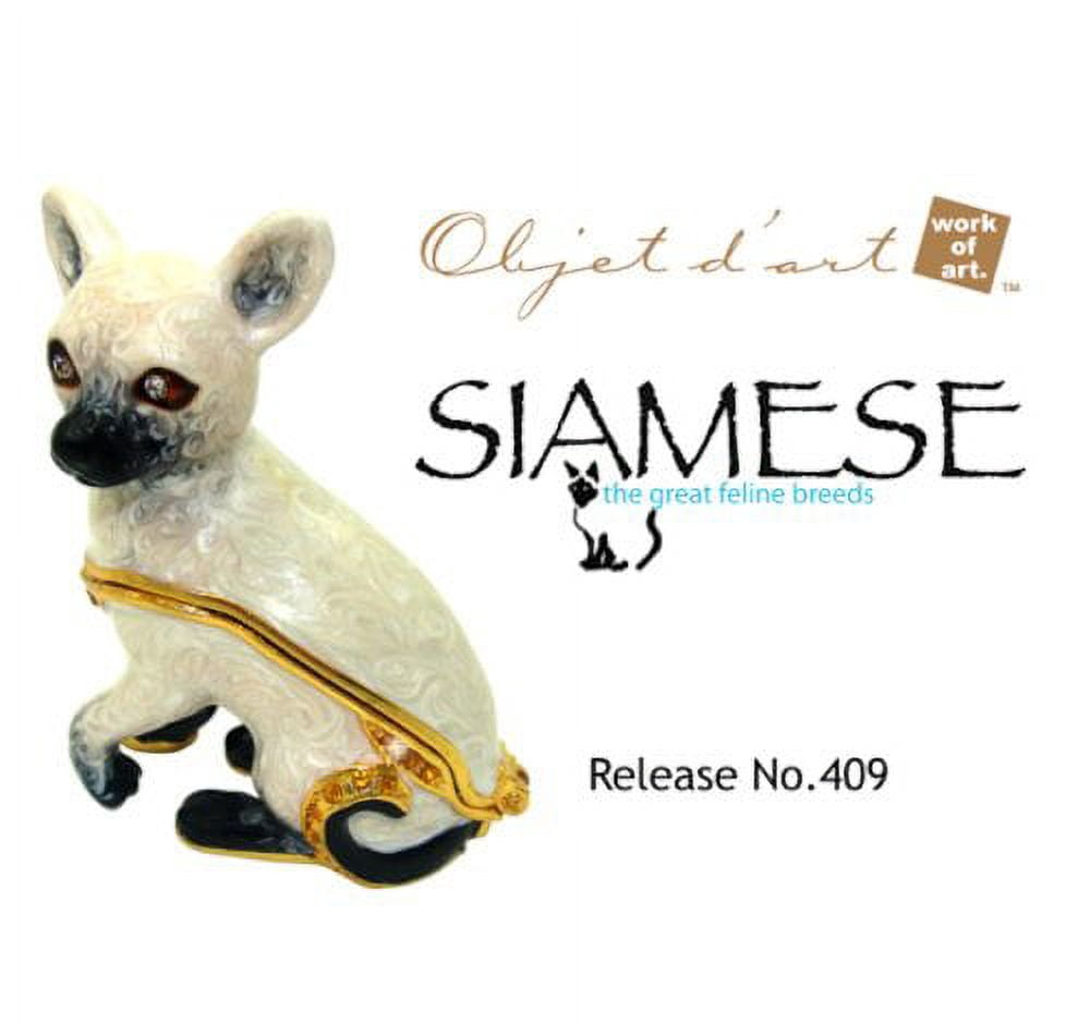 Objet d' art Trinket Box - Siamese - Cat