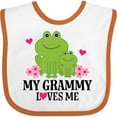 thumbnail image 3 of Inktastic My Grammy Loves Me Granddaughter Girls Baby Bib, 3 of 4