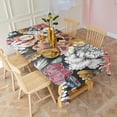 thumbnail image 6 of Pioneer Flower Floral Print Pattern Rectangle Tablecloth 60"x120",Waterproof Polyester Rectangle Table Cloth, Wipeable Spillproof Polyester Tablecloth for Dining, Camping, Indoor and Outdoor, 6 of 6