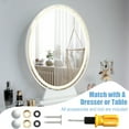 Gymax 4 Color Dimming White Hollywood Vanity Lighted Makeup Mirror