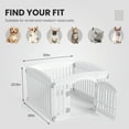 thumbnail image 3 of Blazezo 4-Panel 24-Inch Dog Playpen for Indoor Use, Safe & Secure Portable Pet Fence for Small to Medium Dogs, Foldable Easy-Clean Puppy Pen for Home, Backyard, Travel White, 3 of 6