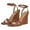 Brown, variant on YDN Women Classic Wedge High Heel Square Open Toe Sandals Doubel Strap Ankle Buckle Slide Pumps Summer Dressy Shoes Size 7 Brown