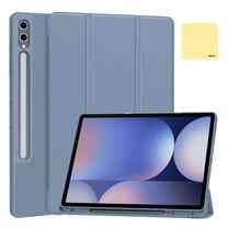 Dteck Case for Samsung Galaxy Tab S10 FE Plus 13.1 Inch 2025 Model X620/X626B - Matte TPU Folio Smart Cover with Built-in Pencil Slot, Adjustable Kickstand & Shockproof Protection, Purple