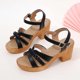 thumbnail image 4 of Amzcrzy Zapatos de mujer,Zapatos de mujer,Zapatillas de mujer, Sandalias de verano informales con hebilla y suela gruesa para mujer, sandalias de tacón alto a la moda Sandalias Mujer Zapatillas De Ca, 4 of 4