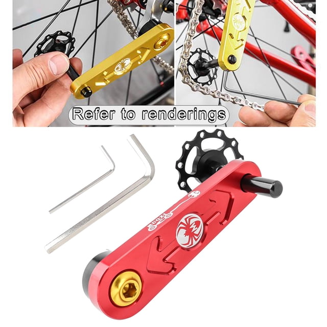 Tensor de Cadena de Ligero, Convertidor de Cadenas de inconfundible, Accesorios de Repuesto para de Montaña rojo DYNWAVEMX Tensor de cadena de bicicleta