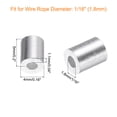 thumbnail image 2 of 200 Pcs Aluminum Crimping Loop Sleeves for 1/16" Diameter Wire Rope, Round Wire Rope Sleeve for Cable Line End, 2 of 6