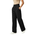thumbnail image 5 of CQONEPT Women's Wide Leg Pant High Waisted Business Casual Dress Pants High Waisted Pleated Fall Pants with Pocket, 5 of 6