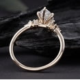 thumbnail image 3 of Cora Jewellery 1.5CT Snow Drift Style Marquise Moissanite Engagement Ring For Women, 14K Yellow Gold, 3 of 6
