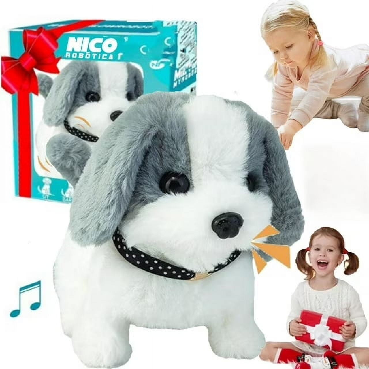 Chiot Robot Milow – Peluche Interactive Qui Marche, Aboie Et Remue La Queue