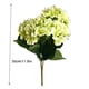 thumbnail image 2 of Ramo de hortensias de simulación, decoración de flores de matrimonio artificial, decoración floral de boda para el hogar 5 cabezas 2 piezas Kearding HA8156-00B, 2 of 4