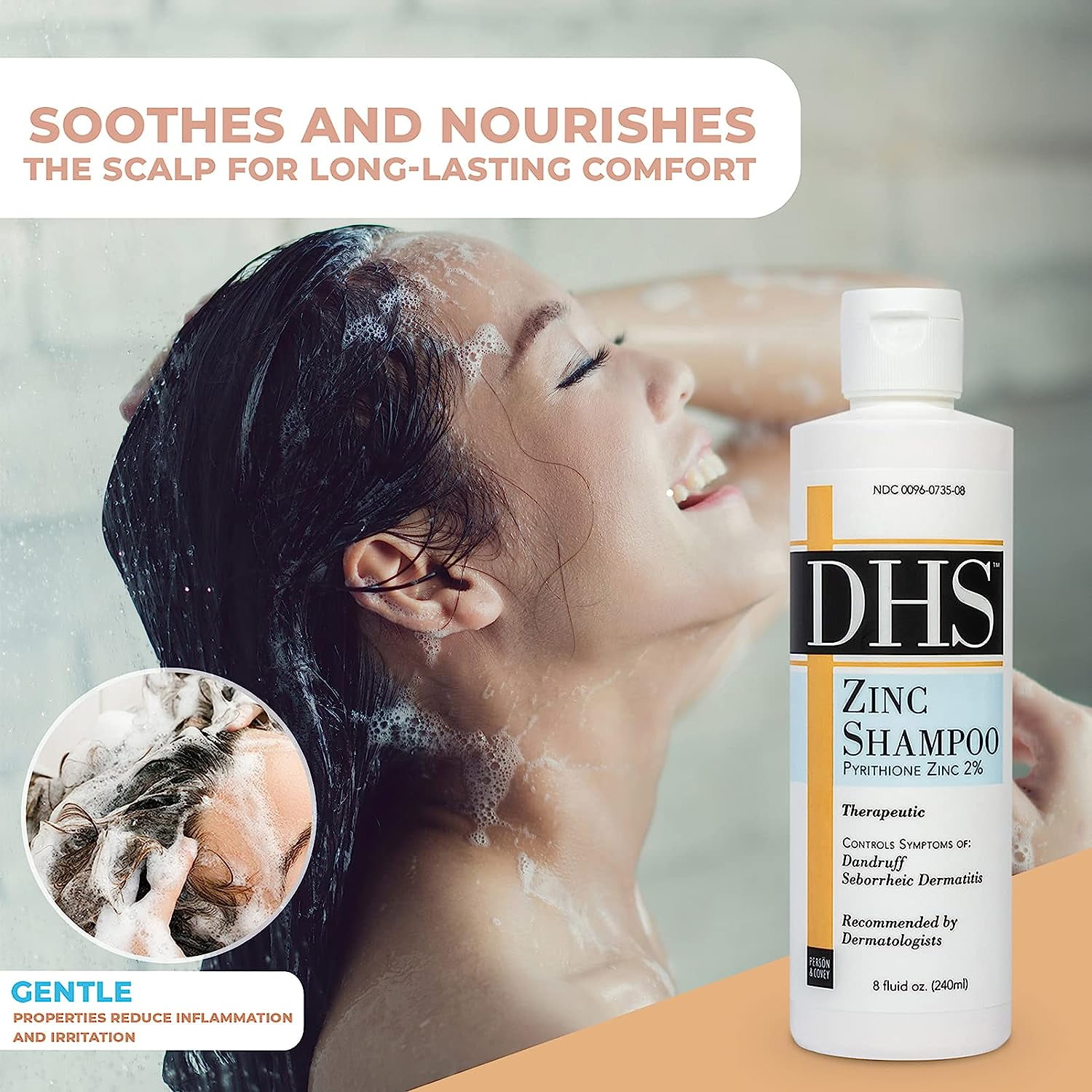 DHS Shampoo Pyrithione Dandruff & Dermatitis, 8oz, - Walmart.com