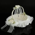 thumbnail image 2 of Cesta Romántica De Encaje Para Niña Con Lazo De Satén De Bambú Hecho A Mano, Cestas Nupciales Para Decoración De Fiesta De Boda, Decoración Perfecta Para Ceremonia De Boda, 2 of 8
