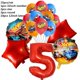 thumbnail image 3 of 15 piezas de globos decorativos para fiesta de cumpleaños de Hot Wheels de 32 pulgadas, números rojos 1.º y 2.º, juego de globos Flamme Cars para niños y niñas, 3 of 5