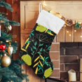 thumbnail image 5 of Coolnut 17.7 Inch Christmas Stockings, 2 PCS Bright Tropical Leaves and Plants Presonalized Large Stocking Sock for Family Holiday Xmas Party Decorations, 5 of 7