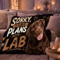 thumbnail image 5 of Tilting Chocolate Labrador Beside Playful Oversized Lettering, Soft Flannel Blanket with Playful Pet Typography Print, Housewarming Gift and Home Decor for Bedroom and Living Room, 5 of 7
