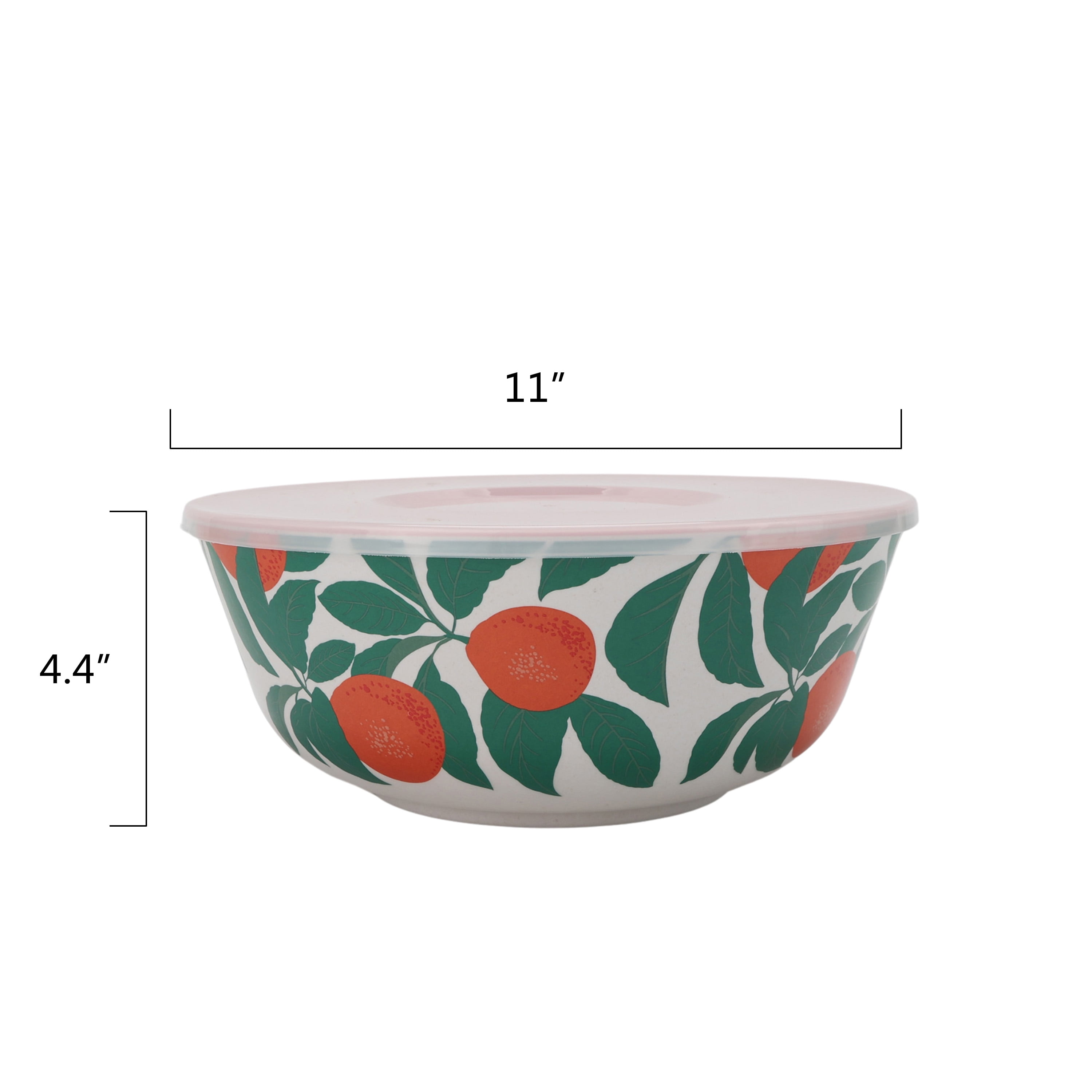 Mainstays by Becky G. & Alejandra Bamboo Melamine 4-Piece Serve Bowl Set, Orange & Green