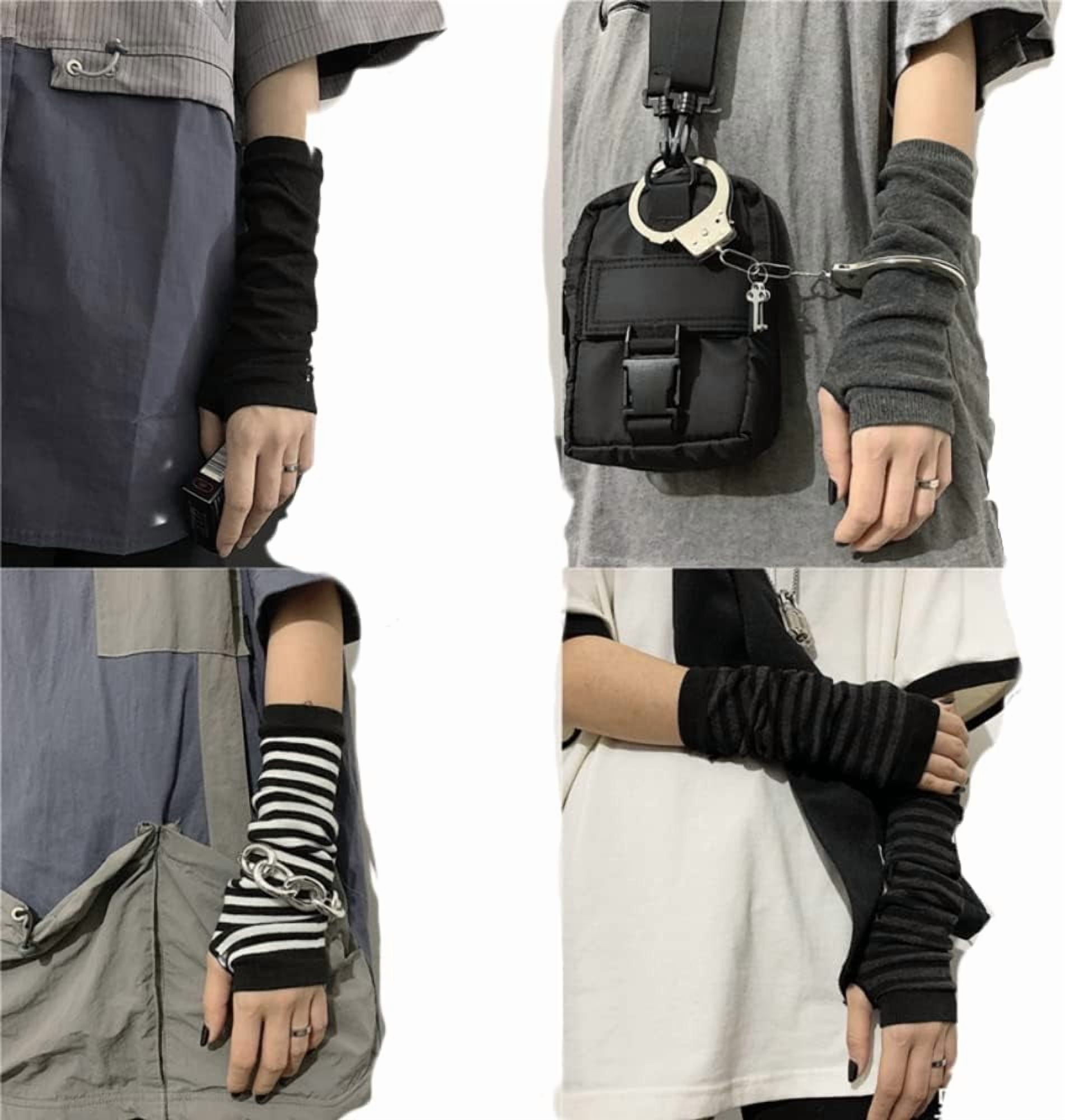 PIKADINGNIS Arm Warmers Fairy Grunge Fingerless Punk Goth Emo