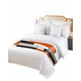 thumbnail image 2 of Xipuska Burnt Orange Black Grey Bed Runners for Cal King Size Bed, Decorative Bed Throws for Foot of Bed, Modernism Art Geometric Bed Runner Sofa Throw Bedding Scarf Protector Slipcover for Bedroom, 2 of 6