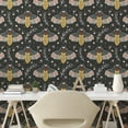 thumbnail image 2 of Ambesonne Nature Vibes Peel & Stick Wallpaper for Home, Moth Drawing Leafy, 13"x72", Mustard Purpleblue, 2 of 5