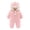 Pink, variant on XMMSWDLA Baby Outerwear Baby Boys Girls JHooded Clothes Zipper Clothes One Piece Outfits Warm Animal Ear Clotheses for Infant Toddler Baby