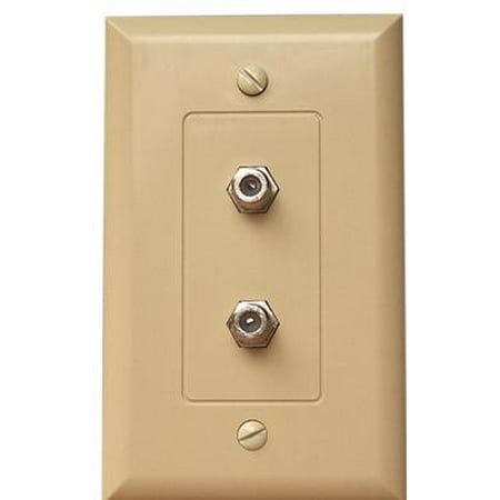 Morris Products One-Piece Decorator Duplex Cable TV Jack in Ivory (Set of 4)