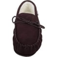 thumbnail image 2 of SNUGRUGS Men's Rubber Sole Suede Sheepskin Moccasin Slippers - Dark Brown - US 16, 2 of 7
