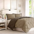 thumbnail image 3 of Comfort Classics Windsor Reversible Down Alternative 3M Scotchgard Comforter Set, Brown/Sand, Twin/Twin XL, 3 of 6