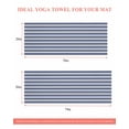 thumbnail image 6 of Navy Blue Striped Yoga Towel for Hot Yoga Non Slip, Farmhouse Striped Geometric Art Yoga Mat Towel Absorbent Yoga Sweat Towels Microfiber Hot Yoga Blanket for Bikram Pilates 26"x74", 6 of 7