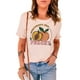 thumbnail image 2 of ABPHQTO Camiseta de manga corta con estampado gráfico de letras PEACHY rosa para mujer, 2 of 5