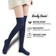 thumbnail image 2 of Lovely Annie Women's 3 Pairs Incredible Thigh High Cotton Socks. Durable And Super Soft For Everyday Relaxed Feet Size UK 2-6 A1025(Navy), 2 of 4