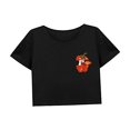 thumbnail image 4 of Camiseta corta informal para mujer, cómoda camiseta de verano para mochilero en la calle M, 4 of 7