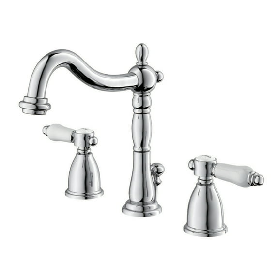 Kingston Brass KB1971BPL Bel-Air Widespread Bathroom Faucet with Plastic Pop-Up, Polished Chrome