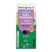Spring Valley Kid’s Melatonin Liquid Dietary Supplement for Sleep Support - Berry - 1 mg, 1 fl oz