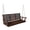 Deep Brown, variant on Fortune Candy 3-Seater Wooden Porch Swing with Hanging Chains, Heavy Duty 880 lbs, Black