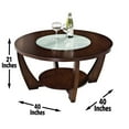 thumbnail image 3 of Steve Silver Rafael Wooden Coffee Table,Cherry Finish with Glass inlay, 3 of 5