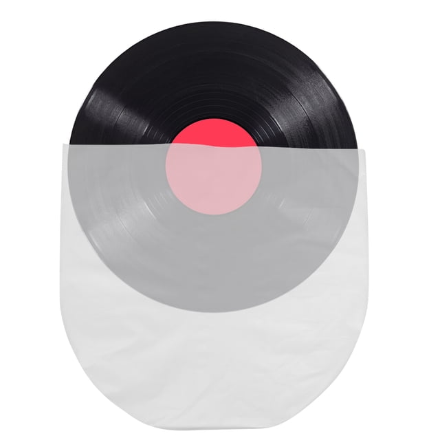 OULII 50PCS vinyl inner sleeves CD Container Transparent LLDPE Reduce Friction Transportation