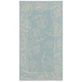 thumbnail image 3 of Safavieh Courtyard Caleb Botanical Indoor/Outdoor Area Rug, Aqua/Cream, 2'7" x 5', 3 of 13