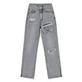 thumbnail image 5 of Women's High Waisted Jeans for Women Ripped Skinny Stretch Distressed Jeans High Rise Butt Lifting Demin Pants Gray XXL, 5 of 6