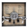 thumbnail image 2 of Metallic Vintage Airplane Wall Art with Clock, Set of 3, 2 of 9