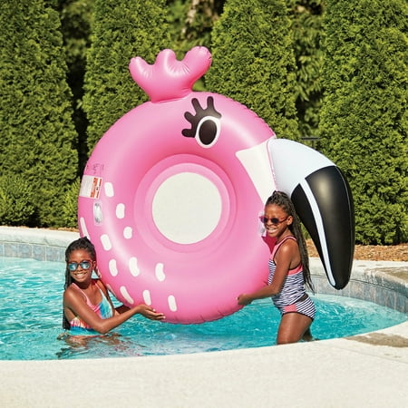 Oversized 56  Animal Tube Pool Float Pink Flamingo