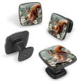 thumbnail image 2 of 4 Pcs Cabinet Handle Drawer Pulls Squirrel Knobs with Screws Square Furniture Office Cabinet Knob Decoration, 2 of 7