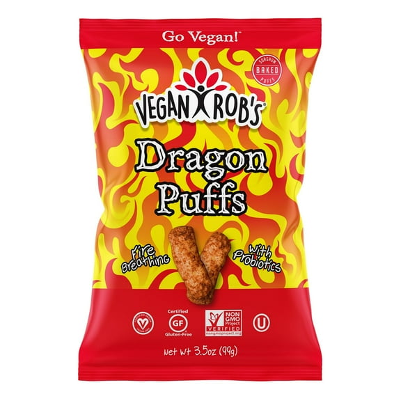 Pack of 12, Veganrobs Dragon Puffs, 3.5 oz