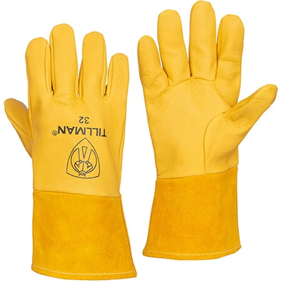 Tillman 32 Top Grain Pigskin MIG Welding Gloves, Unlined with 4" Cuff, X-Large