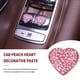 thumbnail image 5 of Pegatinas de botón de automóviles Melocotón corazón resistente al frío resistente a los arañazos Fácil instalación Múltiples funciones Rhinestone Decor Pink 6 piezas Jumpingount VI014323-02, 5 of 7