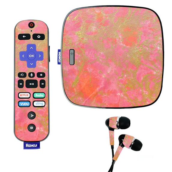Skin Decal Wrap Compatible With Roku Ultra Sticker Design Thai Marble