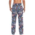 thumbnail image 2 of Men's Pajama Pants Easter Eggs Floral Soft Long Sleep Lounge Pants L, 2 of 7