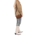 thumbnail image 4 of Wrangler RFID Crossbody Wallet Purse Vegan Leather Small Purses for Women with Phone Pocket and Adjustable Strap, Brown, 4 of 7